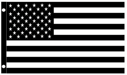 USA Black and White Flag